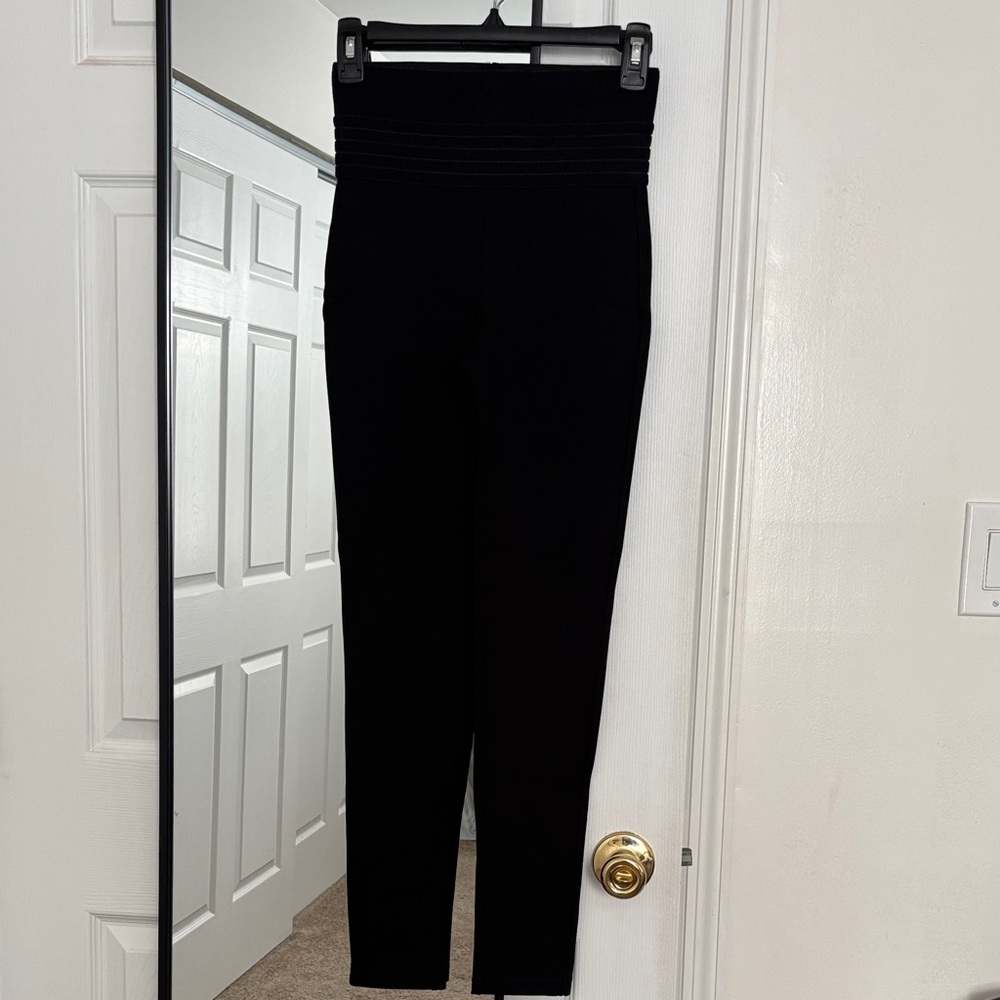 Zara Black High-Waisted Thick Leggings